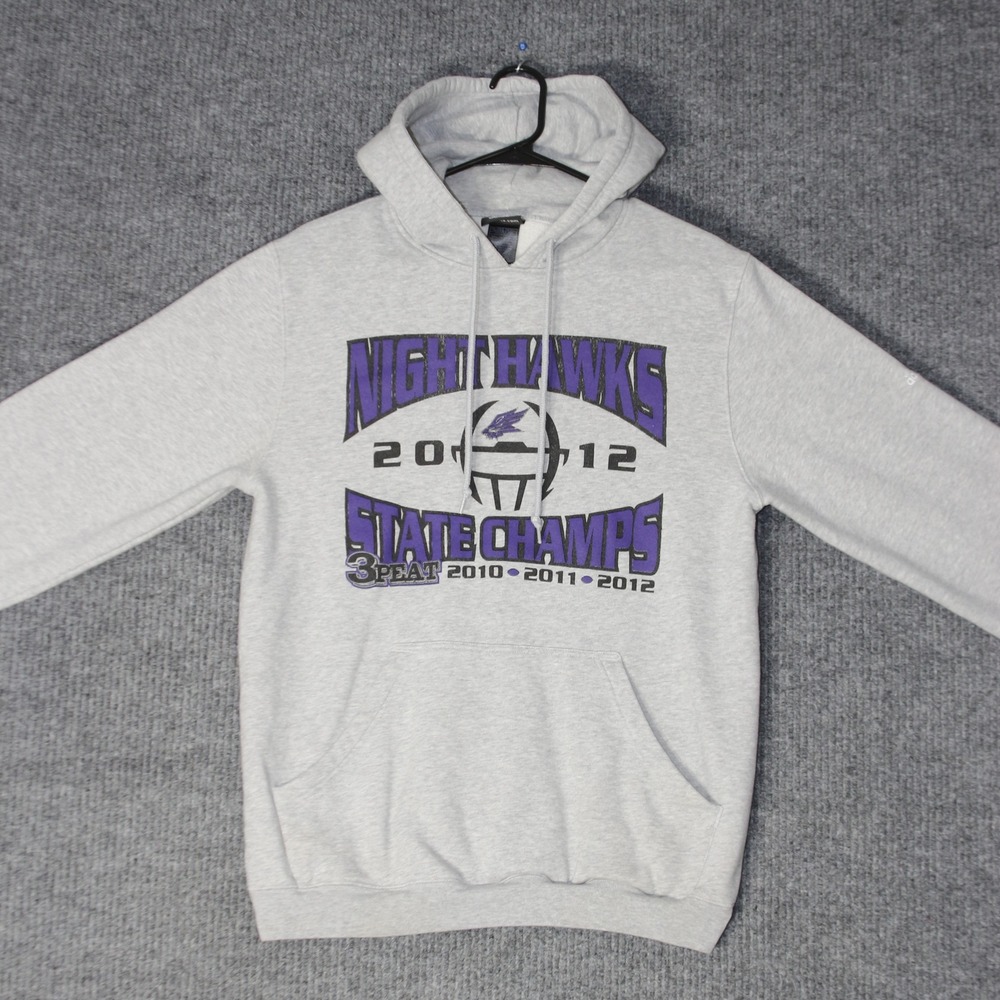 Adidas Nighthawks Hoodie Mens M Gray 2012 State Champs Graphic 8983A 12